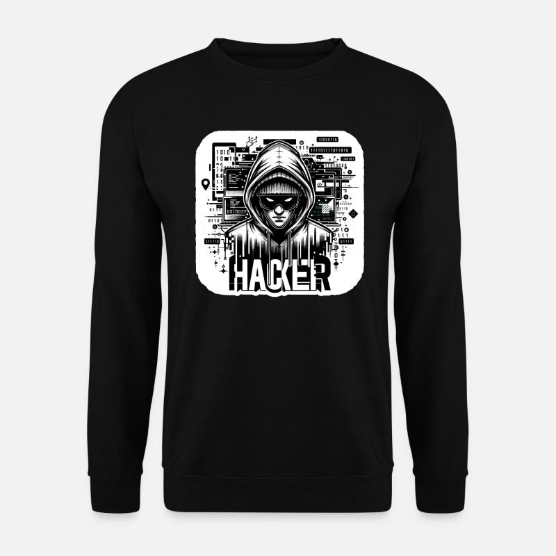 Hacker - Illustration - Sweat-shirt Unisexe - noir