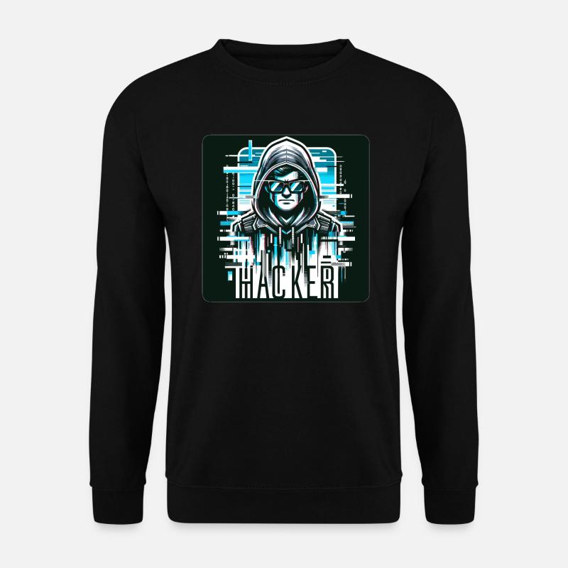 Hacker - Illustration - Unisex Sweatshirt - black