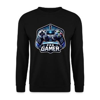 Pro Gamer - Controller Illustration - Unisex Pullover - Schwarz - Vorne - Alina (178cm) & Michal (187cm)