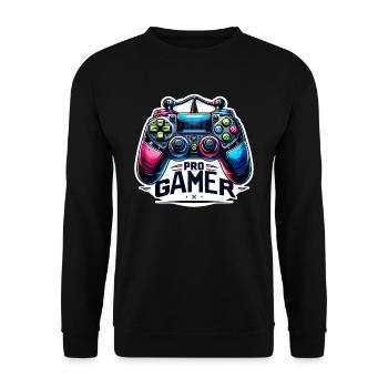 Pro Gamer - Illustration de la manette - Sweat-shirt Unisexe - noir - Devant - Alina (178cm) & Michal (187cm)