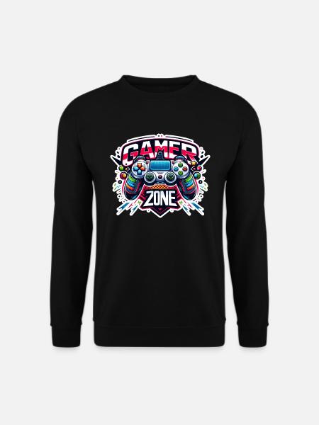 Gamer Zone - Controller Illustration - Unisex Pullover - Schwarz