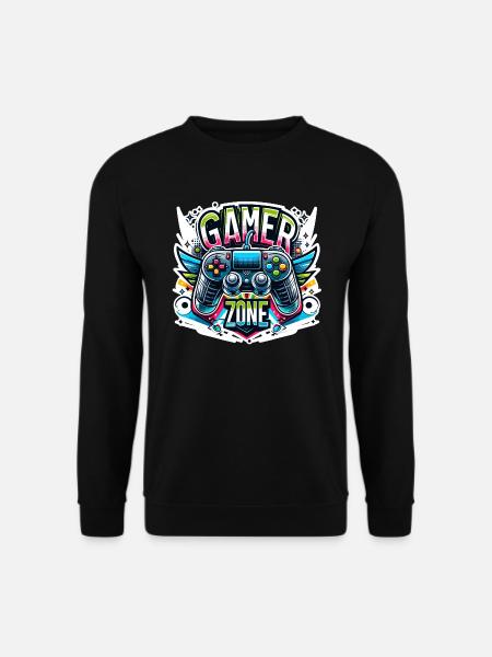Gamer Zone - Controller Illustration - Unisex Sweatshirt - black