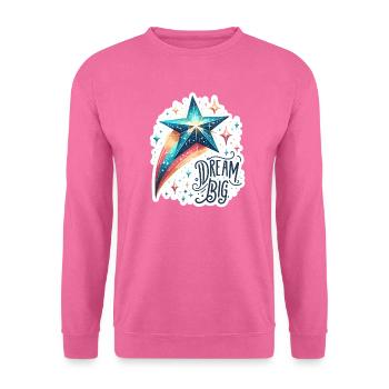 Rêvez grand - Illustration d’étoile filante - Sweat-shirt Unisexe - rose - Devant