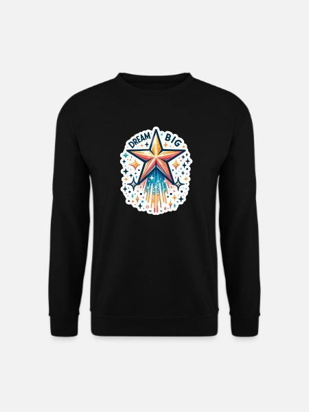 Dream Big - Shooting Star Illustration - Unisex Sweatshirt - black