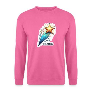 Rêvez grand - Illustration d’étoile filante - Sweat-shirt Unisexe - rose - Devant