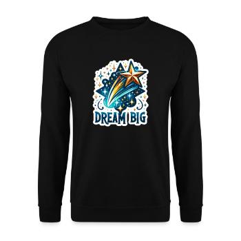 Rêvez grand - Illustration d’étoile filante - Sweat-shirt Unisexe - noir - Devant - Alina (178cm) & Michal (187cm)