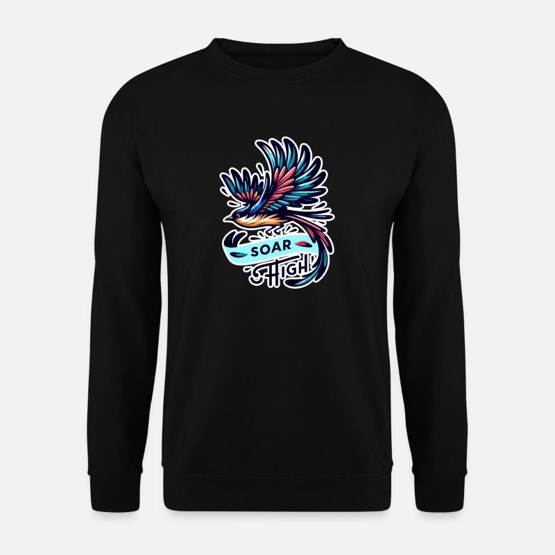 Soar High - Illustration d’oiseau - Sweat-shirt Unisexe - noir