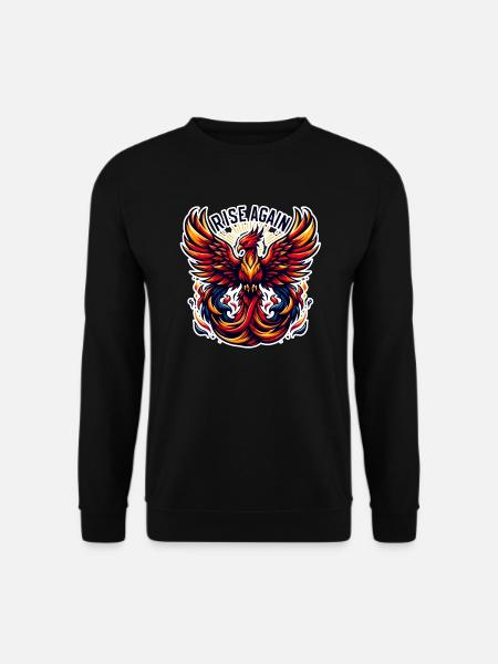 Rise Again - Phoenix Illustration - Unisex Sweatshirt - black