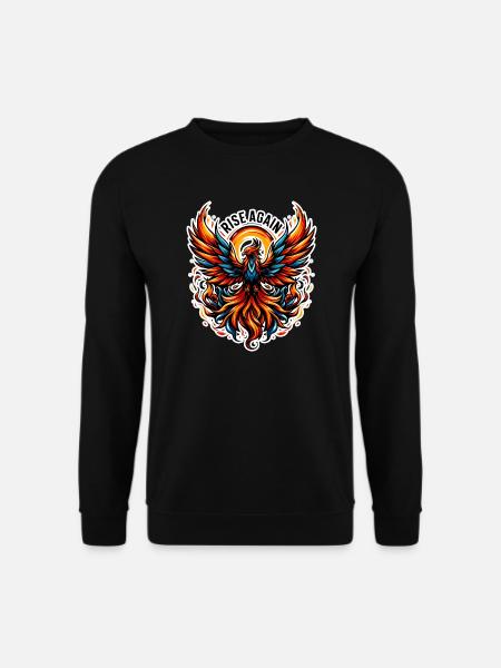 Rise Again - Phoenix Illustration - Unisex Sweatshirt - black