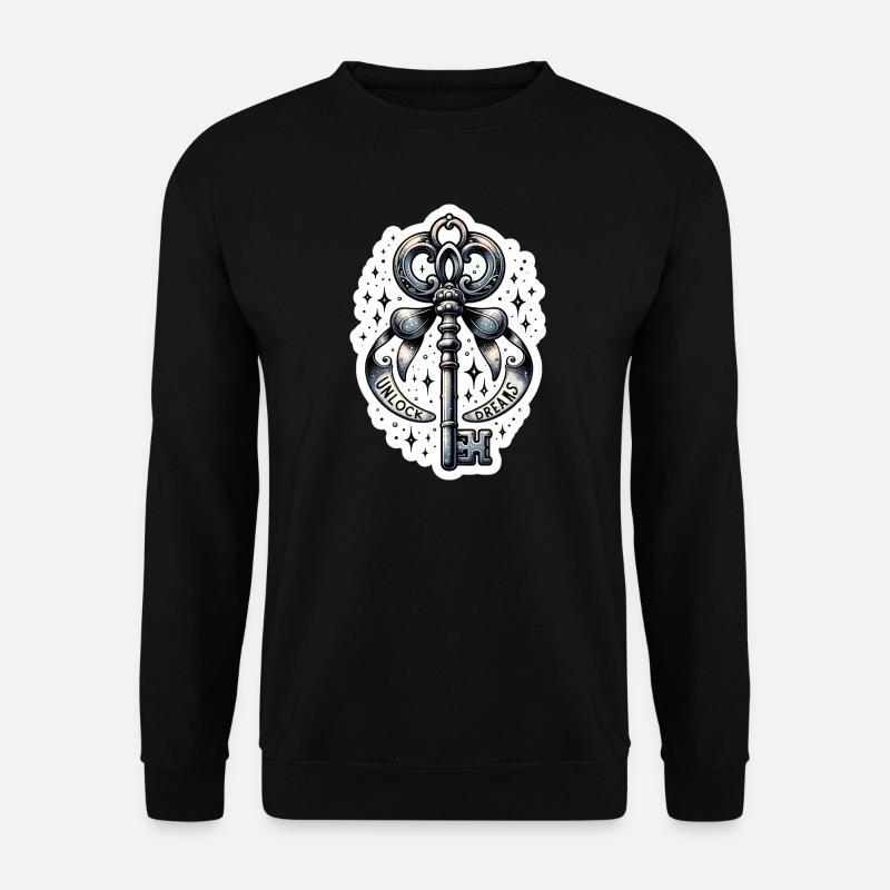 Déverrouiller les rêves - Illustration clé - Sweat-shirt Unisexe - noir