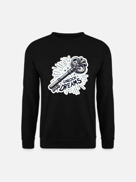 Unlock Dreams - Key Illustration - Unisex Sweatshirt - black