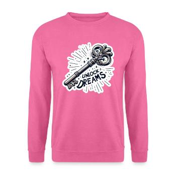 Unlock Dreams - Schlüssel Illustration - Unisex Pullover - Pink - Vorne