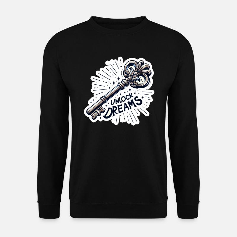 Unlock Dreams - Key Illustration - Unisex Sweatshirt - black