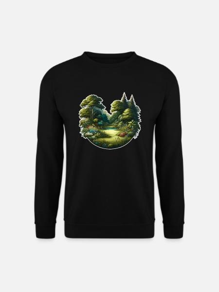 Landscape - Illustration - Unisex Sweatshirt - black
