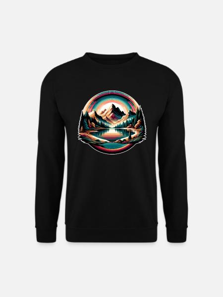 Landscape - Illustration - Unisex Sweatshirt - black