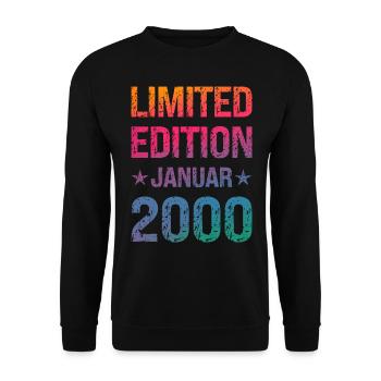 Limited Edition Birthday Party Vintage 2000 - Unisex Sweatshirt - black - Front - Alina (178cm) & Michal (187cm)