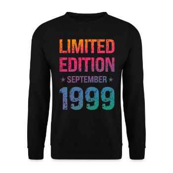 Limited Edition 25th Birthday Party Vintage 1999 - Unisex Sweatshirt - black - Front - Alina (178cm) & Michal (187cm)