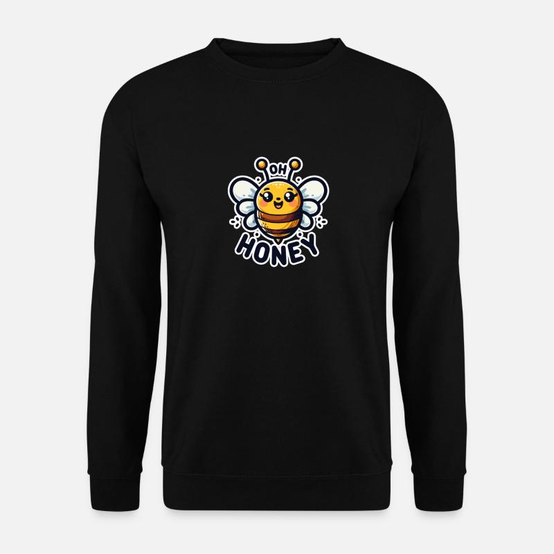 Oh Honey - Bees Illustration - Unisex Sweatshirt - black