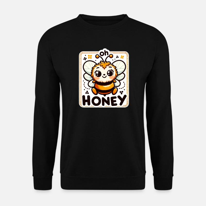 Oh Honey - Bees Illustration - Unisex Sweatshirt - black