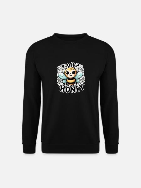 Oh Honey - Bees Illustration - Unisex Sweatshirt - black
