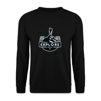 En savoir plus - Wanderer - Sweat-shirt Unisexe - noir - Devant - Alina (178cm) & Michal (187cm)