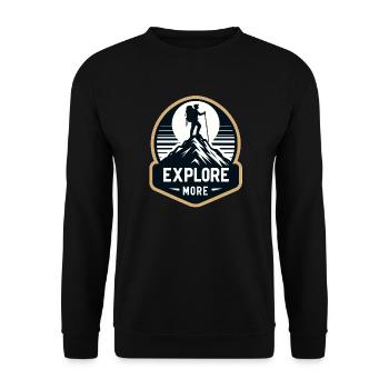 En savoir plus - Wanderer - Sweat-shirt Unisexe - noir - Devant - Alina (178cm) & Michal (187cm)