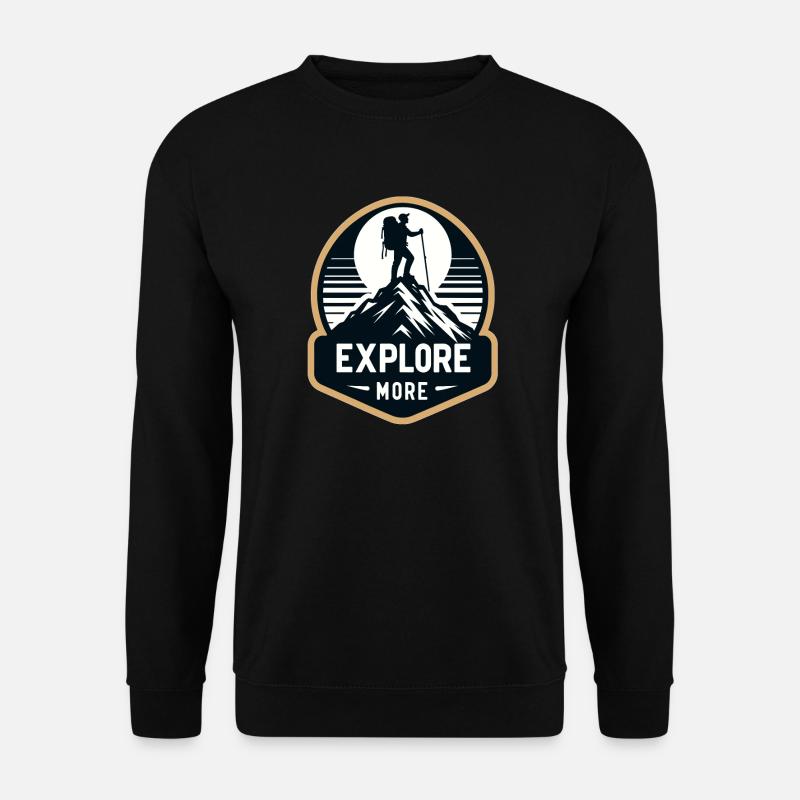 Explore more - Wanderer - Unisex Pullover - Schwarz