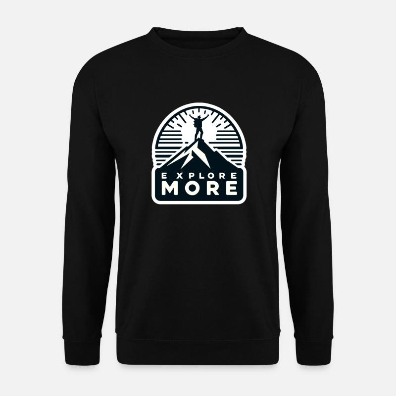 Explore more - Wanderer - Unisex Pullover - Schwarz