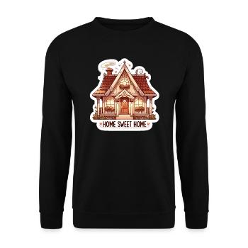 Home Sweet Home - Illustration de maison - Sweat-shirt Unisexe - noir - Devant - Alina (178cm) & Michal (187cm)