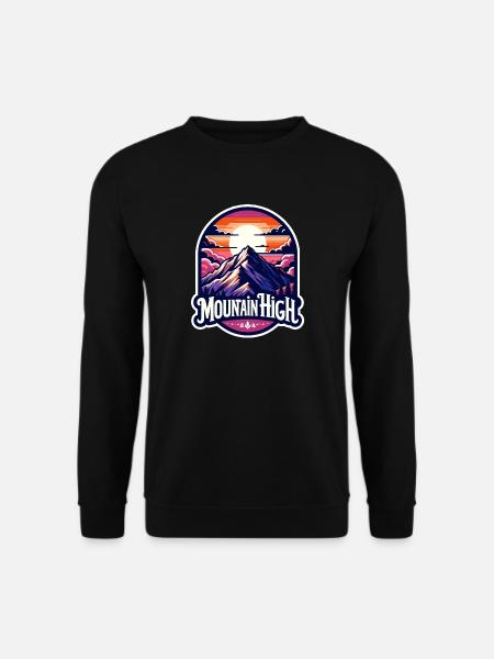 Mountain High - Berg Illustration - Unisex Sweatshirt - black