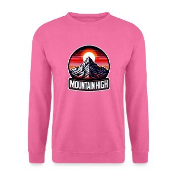 Mountain High - Berg Illustration - Unisex Sweatshirt - pink - Front