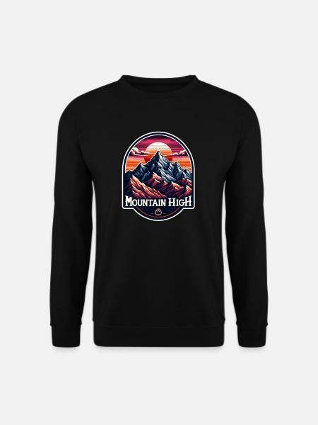 Mountain High - Berg Illustration - Unisex Sweatshirt - black