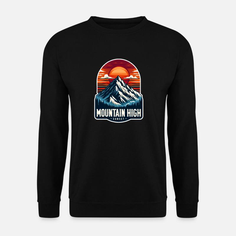 Mountain High - Berg Illustration - Unisex Sweatshirt - black