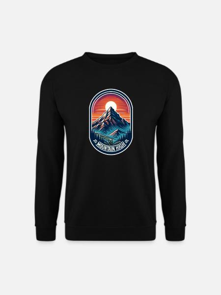 Mountain High - Berg Illustration - Unisex Sweatshirt - black