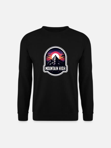 Mountain High - Berg Illustration - Unisex Sweatshirt - black