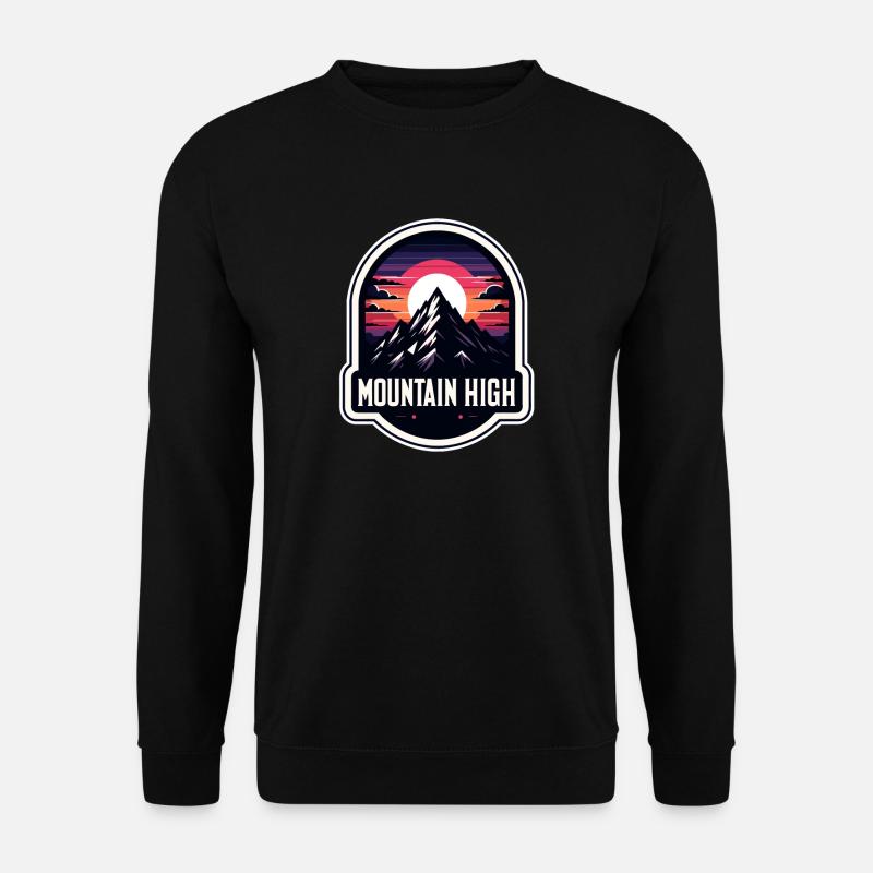 Mountain High - Berg Illustration - Unisex Sweatshirt - black