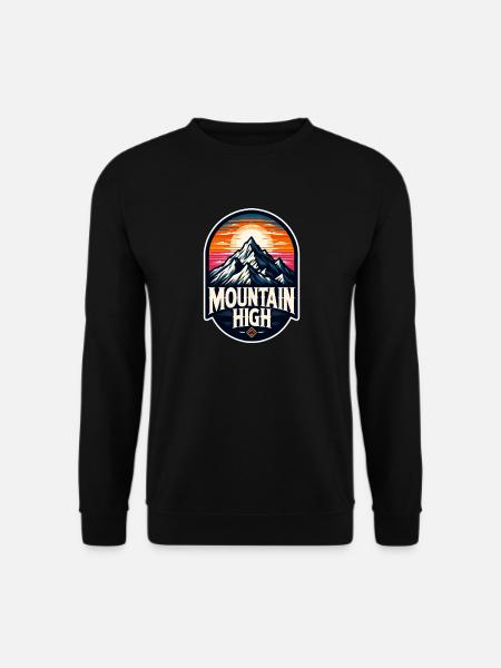 Mountain High - Berg Illustration - Unisex Sweatshirt - black