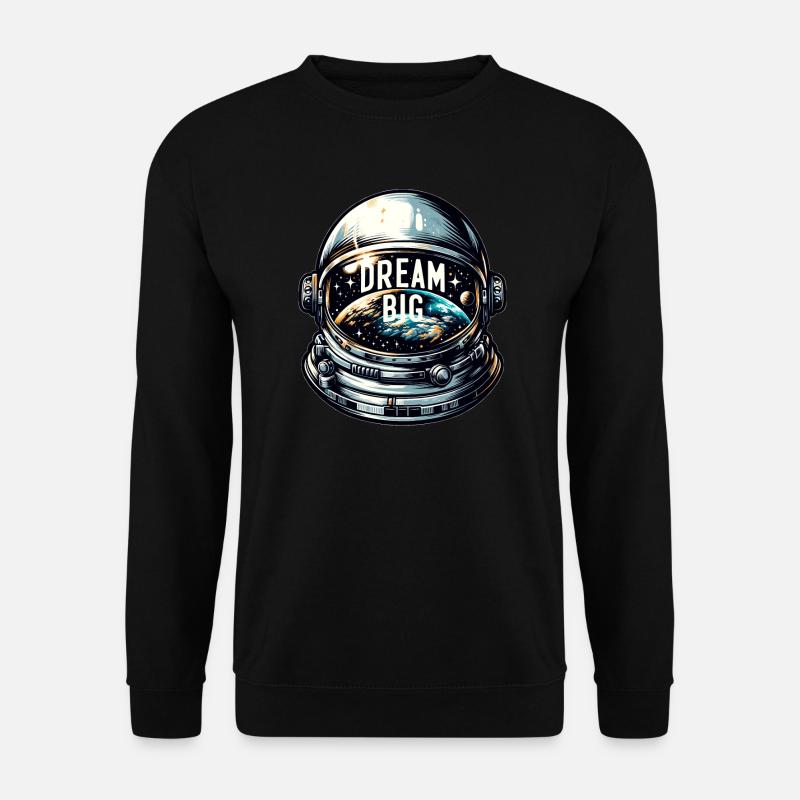 Dream Big - Astronaut Illustration - Unisex Sweatshirt - black