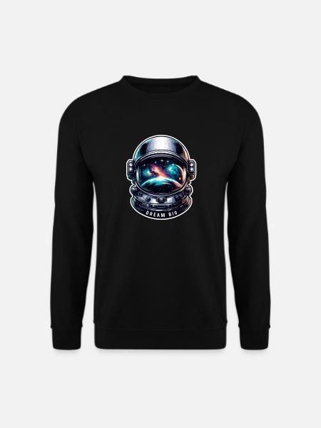 Dream Big - Astronaut Illustration - Unisex Sweatshirt - black
