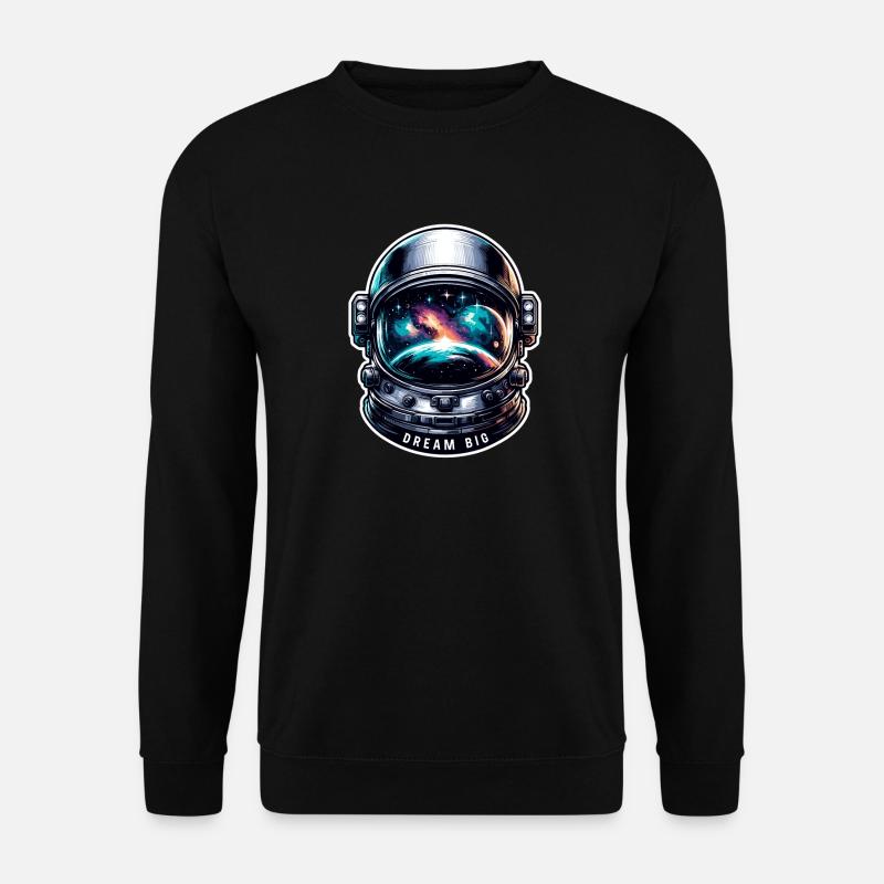 Dream Big - Astronaut Illustration - Unisex Sweatshirt - black