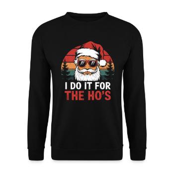 Ich tu's für die Ho's - Unisex Pullover - Schwarz - Vorne - Alina (178cm) & Michal (187cm)