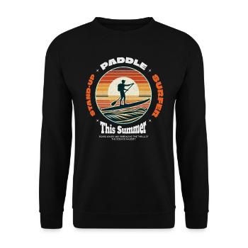 SUP Vintage Design - Unisex Sweatshirt - black - Front - Alina (178cm) & Michal (187cm)