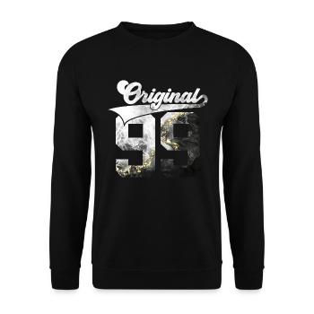 27. GEBURTSTAG 27 JAHRE ORIGINAL 1999 - Unisex Pullover - Schwarz - Vorne - Alina (178cm) & Michal (187cm)