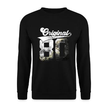 46TH BIRTHDAY 46 YEARS ORIGINAL 1980 - Unisex Sweatshirt - black - Front - Alina (178cm) & Michal (187cm)