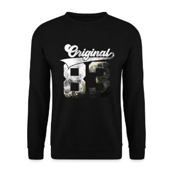 43RD BIRTHDAY 43 YEARS ORIGINAL 1983 - Unisex Sweatshirt - black - Front - Alina (178cm) & Michal (187cm)