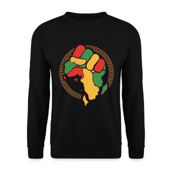 Afro Black Girl Pride Afro Girl Afrocentrique - Sweat-shirt Unisexe - noir - Devant - Alina (178cm) & Michal (187cm)
