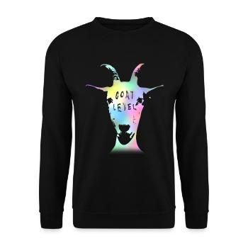 GOAT LEVEL - Unisex Pullover - Schwarz - Vorne - Alina (178cm) & Michal (187cm)