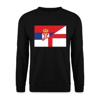 Drapeau de la Serbie Angleterre - Sweat-shirt Unisexe - noir - Devant - Alina (178cm) & Michal (187cm)