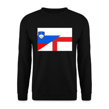 Flag of Serbia England - Unisex Sweatshirt - black - Front - Alina (178cm) & Michal (187cm)