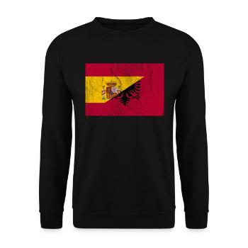 Vintage Espagne Albanie - Sweat-shirt Unisexe - noir - Devant - Alina (178cm) & Michal (187cm)